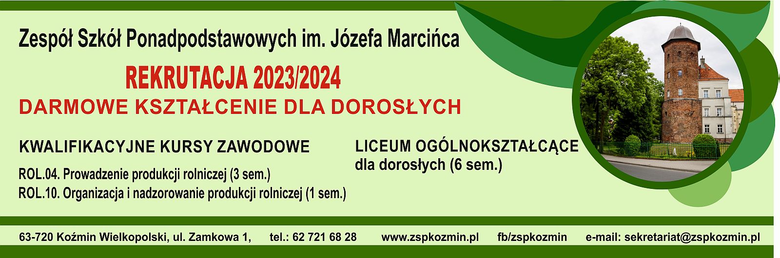 plakat szkola dla zaocznych m